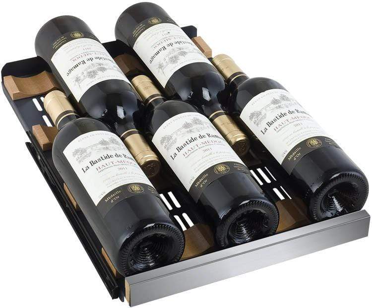 Allavino 15" Wide FlexCount II Tru-Vino 30 Bottle Dual Zone Stainless Steel Right Hinge Wine Refrigerator AO VSWR30-2SR20