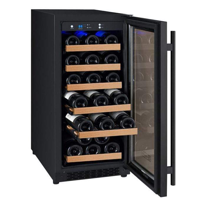 Allavino 15" Wide FlexCount II Tru-Vino 30 Bottle Single Zone Black Wine Refrigerator AO VSWR30-1BR20