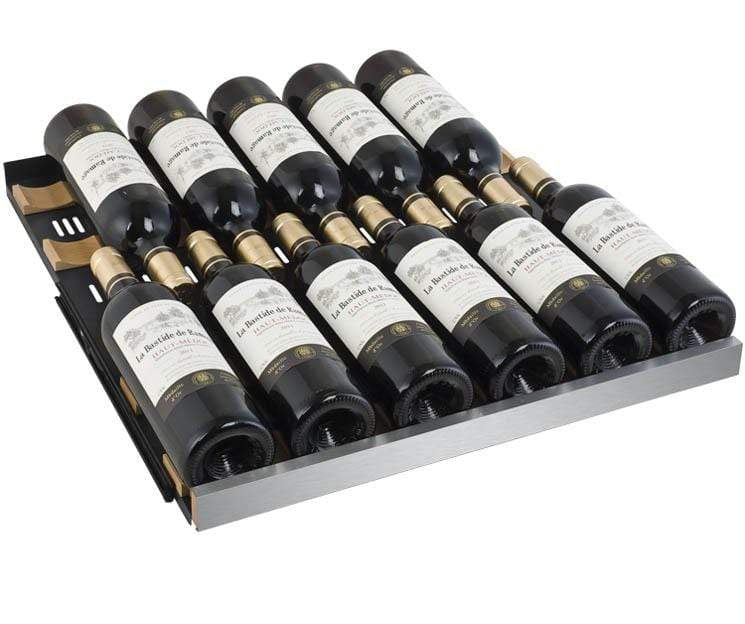 Allavino 24" Wide FlexCount II Tru-Vino 121 Bottle Dual Zone Stainless Steel Left Hinge Wine Refrigerator AO VSWR121-2SL20