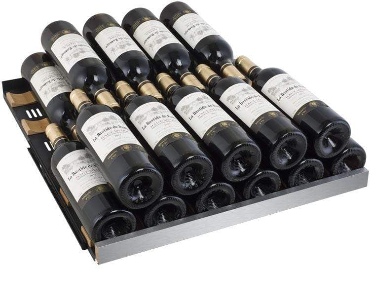 Allavino 24" Wide FlexCount II Tru-Vino 128 Bottle Single Zone Stainless Steel Right Hinge Wine Refrigerator AO VSWR128-1SR20