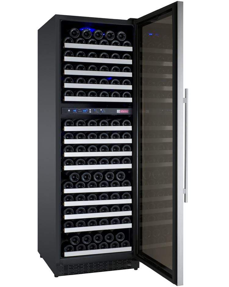 Allavino 24" Wide FlexCount II Tru-Vino 172 Bottle Dual Zone Stainless Steel Right Hinge Wine Refrigerator AO VSWR172-2SR20