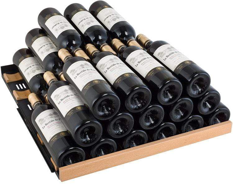 Allavino 24" Wide FlexCount II Tru-Vino 177 Bottle Single Zone Black Left Hinge Wine Refrigerator AO VSWR177-1BL20