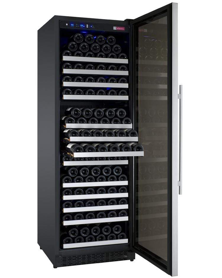 Allavino 24" Wide FlexCount II Tru-Vino 177 Bottle Single Zone Stainless Steel Right Hinge Wine Refrigerator AO VSWR177-1SR20