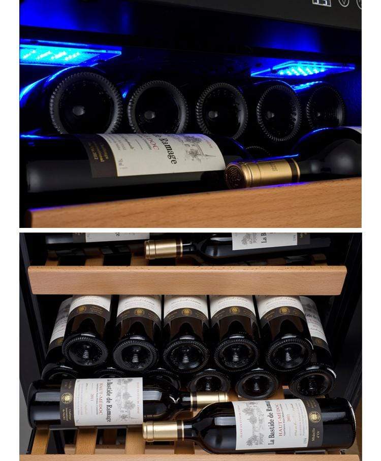 Allavino 24" Wide Vite II 99 Bottle Single Zone Black Right Hinge Wine Refrigerator AO YHWR115-1BR20