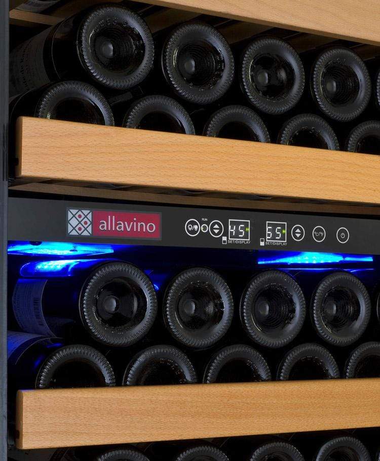 Allavino 24" Wide Vite II Tru-Vino 99 Bottle Dual Zone Stainless Steel Right Hinge Wine Refrigerator AO YHWR99-2SR20