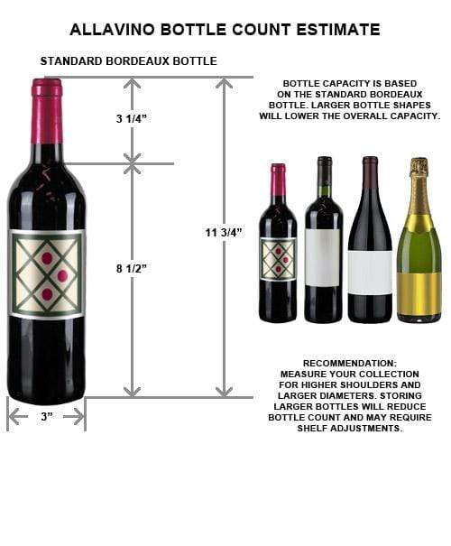 Allavino 32" Wide Vite II Tru-Vino 277 Bottle Single Zone Black Right Hinge Wine Refrigerator AO YHWR305-1BR20
