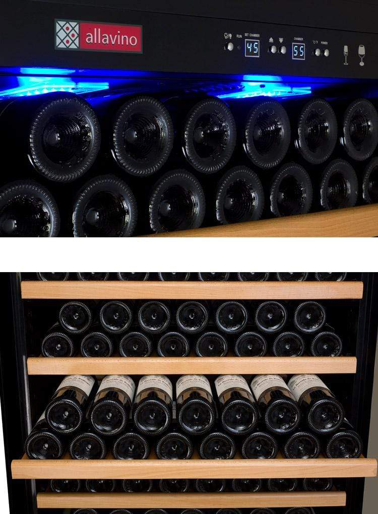 Allavino 32" Wide Vite II Tru-Vino 277 Bottle Single Zone Stainless Steel Right Hinge Wine Refrigerator AO YHWR305-1SR20