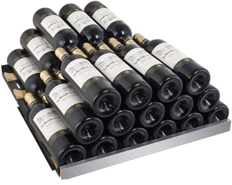 Allavino 47" Wide FlexCount II Tru-Vino 349 Bottle Three Zone Black Side-by-Side Wine Refrigerator BF 3Z-VSWR7772-B20