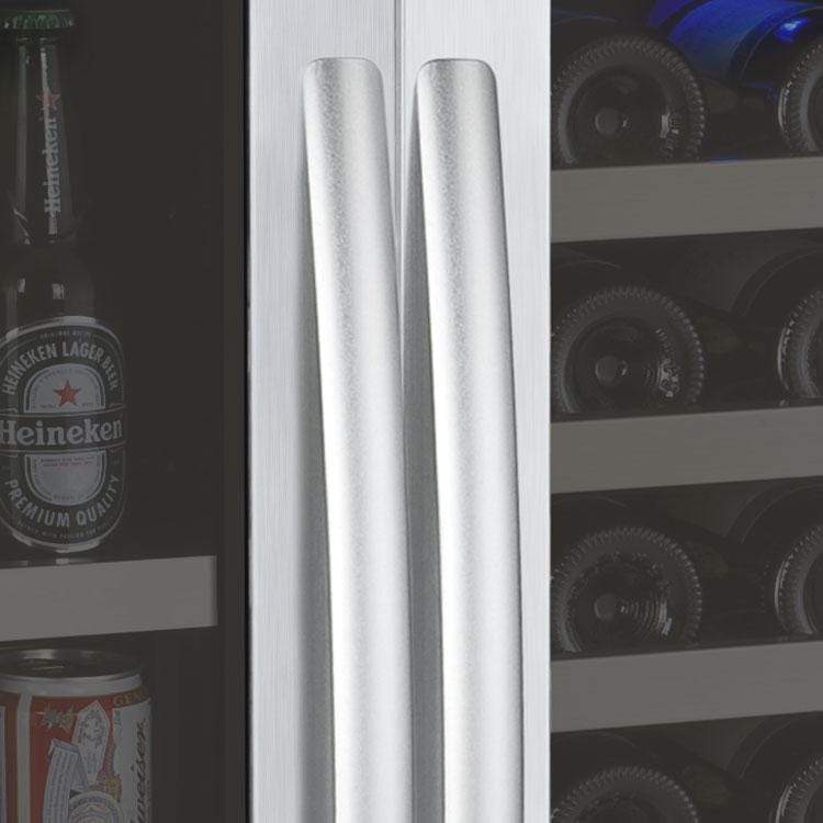 Allavino 47" Wide FlexCount II Tru-Vino 56 Bottle/124 Can Stainless Steel Side-by-Side Wine Refrigerator/Beverage Center BF 3Z-VSWB24-3S20