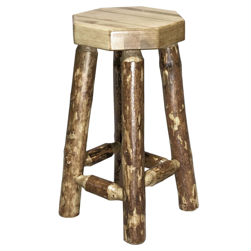 DIY Home Bar Montana Woodworks Glacier Country Collection Backless Barstool MWGCBN