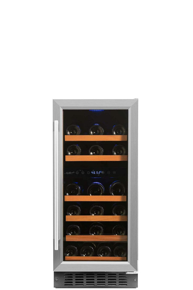 DIY Home Bar Smith & Hanks 32 Bottle Dual Zone Wine Cooler, Stainless Steel Door Trim RW88DR RE100006