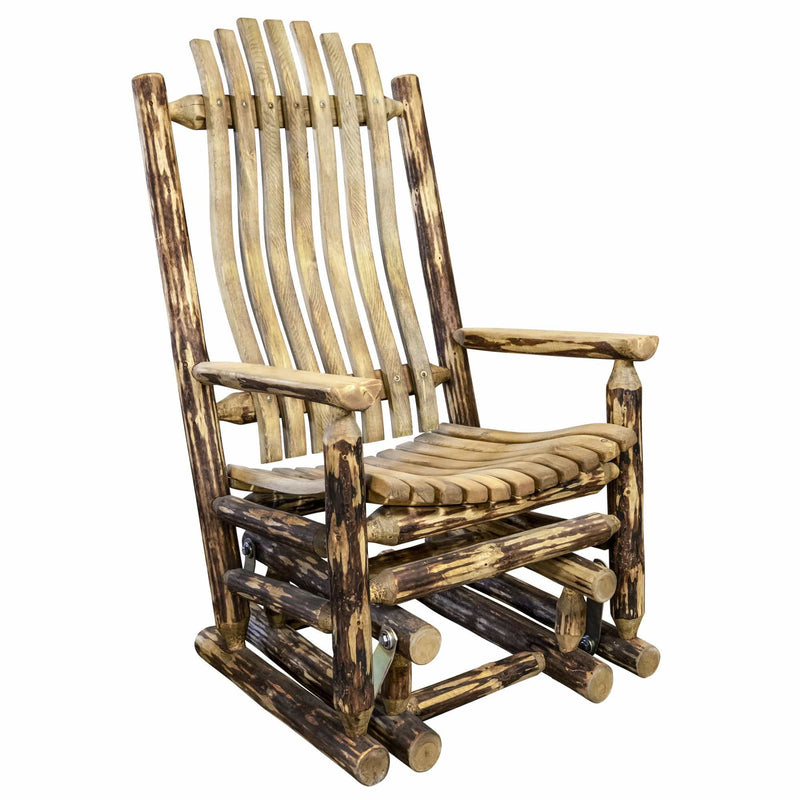 Montana Woodworks Glacier Country Collection Glider Rocker, Exterior Finish MWGCGREXT