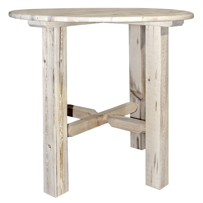 Montana Woodworks Homestead Collection Bistro Table, Clear Lacquer Finish MWHCBTV