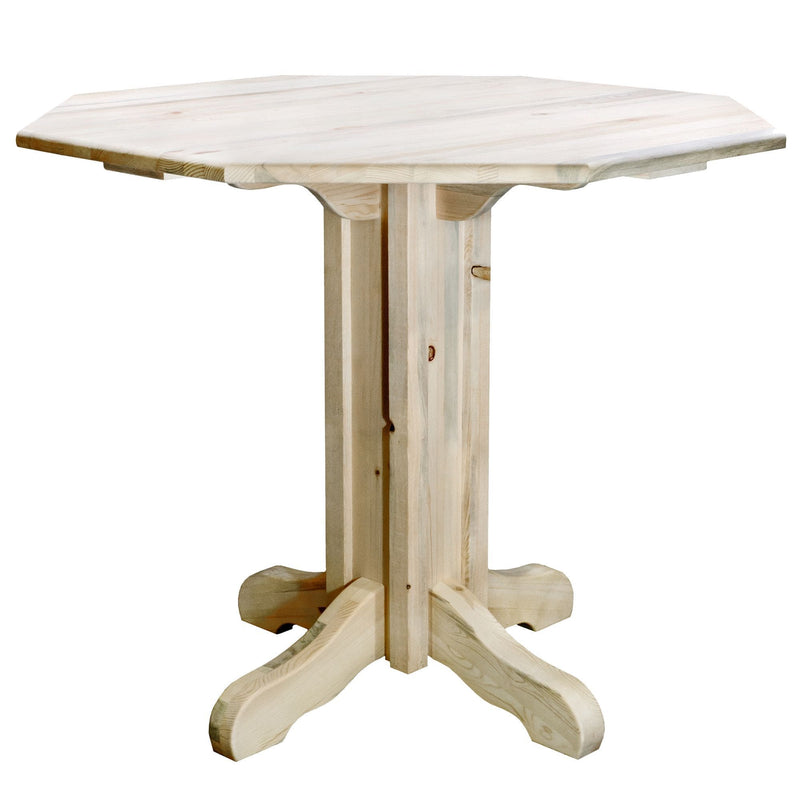 Montana Woodworks Homestead Collection Pub Table, Clear Lacquer Finish MWHCPTTV