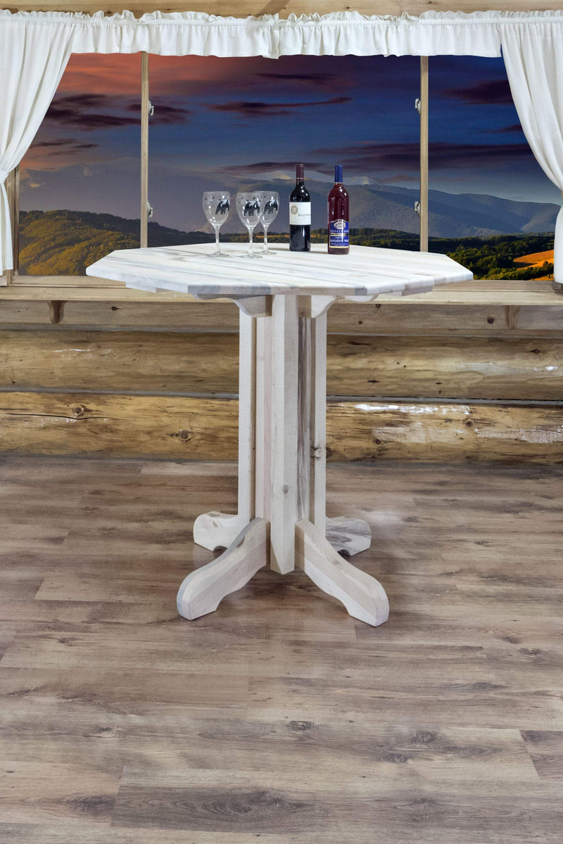 Montana Woodworks Homestead Collection Pub Table, Clear Lacquer Finish MWHCPTTV