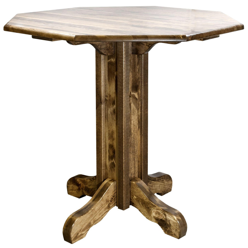 Montana Woodworks Homestead Collection Pub Table, Stain & Clear Lacquer Finish MWHCPTTSL
