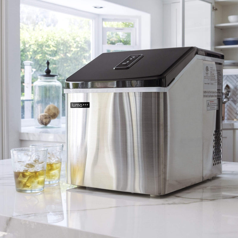 NewAir Luma Comfort Countertop Clear Ice Maker, 28 lbs. of Ice a Day with Easy to Clean BPA-Free Parts IM200SS
