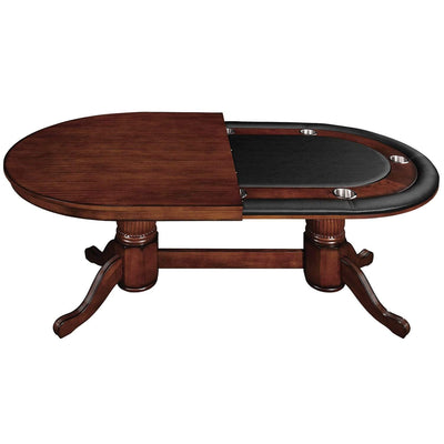 RAM Game Room 84" Texas Hold'Em Game Table With Dining Top - Chestnut GTBL84 WT CN