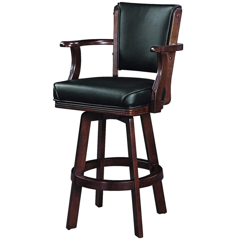 RAM Game Room Backed Barstool Square Seat - Cappuccino BBSTL2 CAP