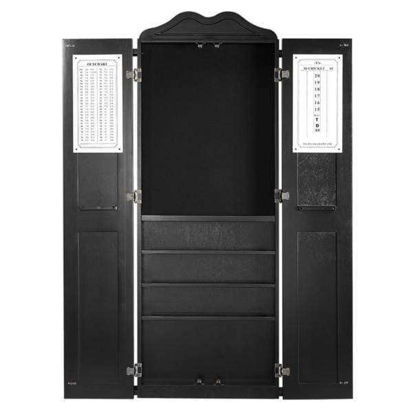 RAM Game Room Dartboard Cabinet Cue Holder - Black DCAB2 BLK