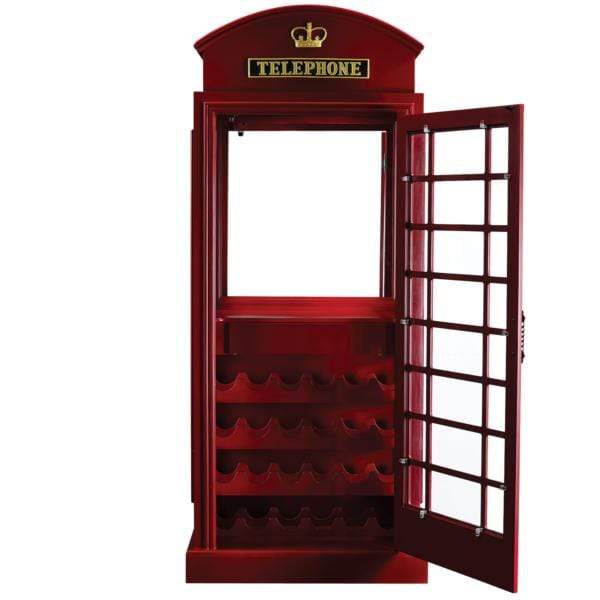 RAM Game Room Old English Telephone Booth Bar Cabinet OEBRCB