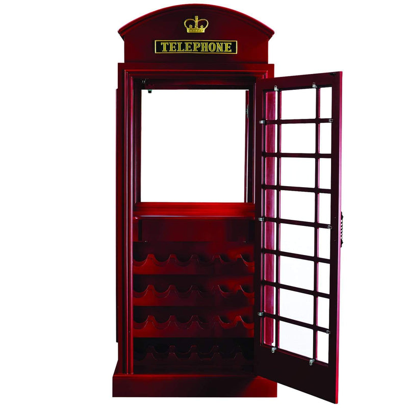 RAM Game Room Old English Telephone Booth Bar Cabinet OEBRCB