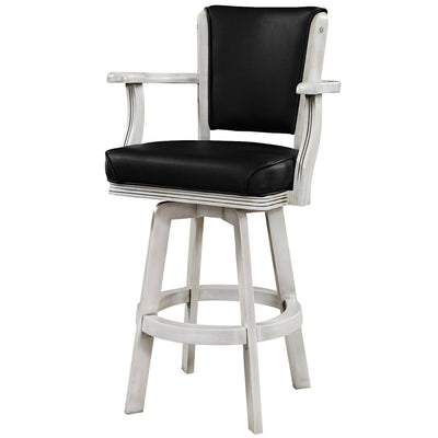 RAM Game Room Swivel Barstool With Arms - Antique White BSTL2 AW
