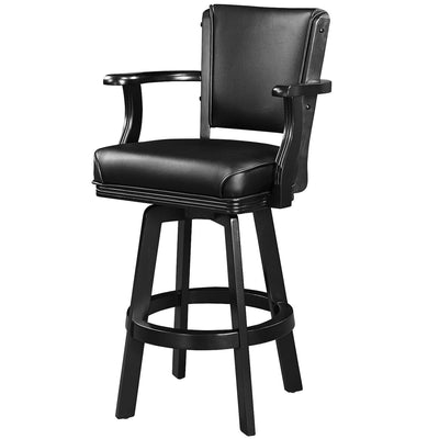 RAM Game Room Swivel Barstool With Arms - Black BSTL2 BLK