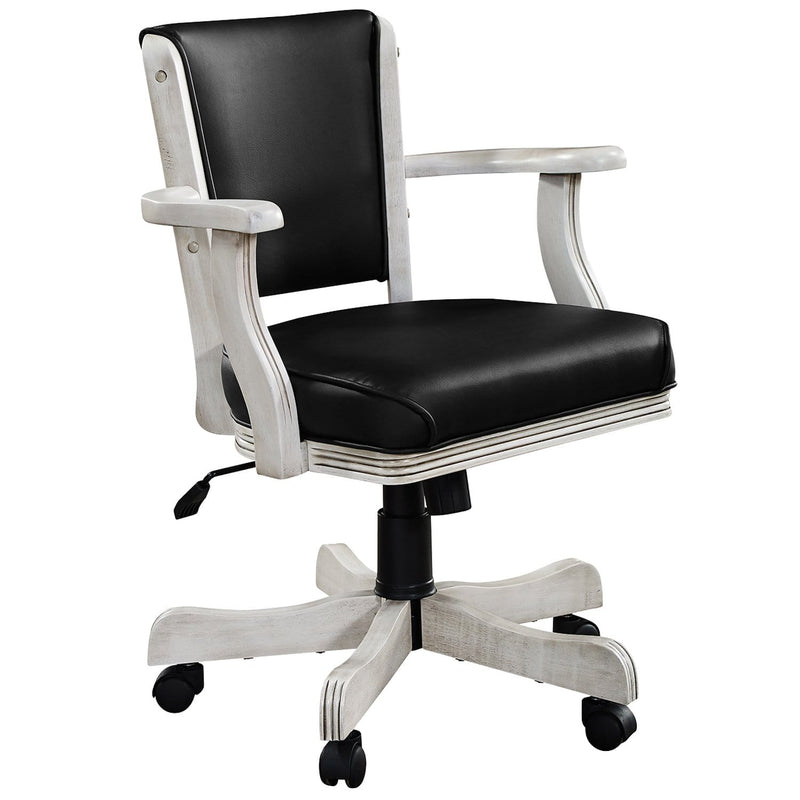 RAM Game Room Swivel Game Chair - Antique White GCHR2 AW