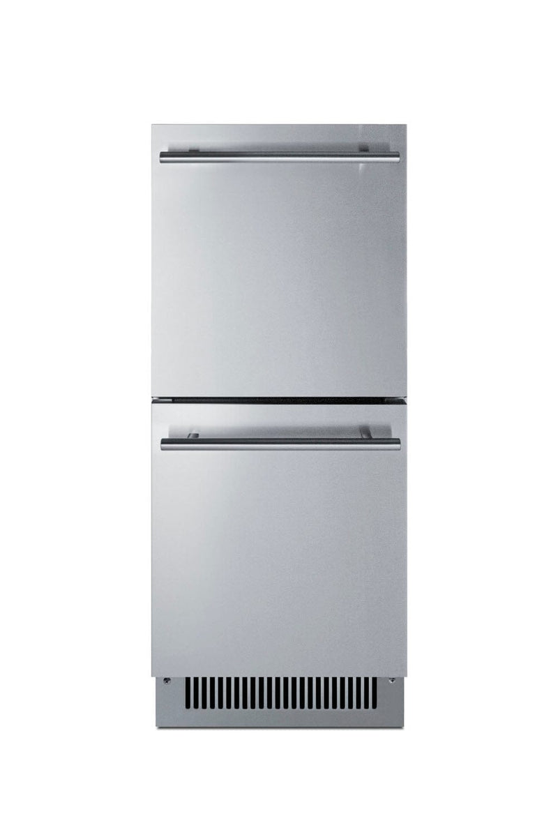 Summit Summit 15" Wide 2-Drawer All-Refrigerator, ADA Compliant ADRD15