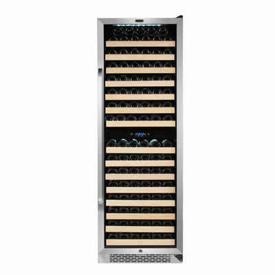 Whynter Whynter 164 Bottle Built-in Stainless Steel Dual Zone Compressor Wine Refrigerator with Display Rack and LED display BWR-1642DZ BWR-1642DZ