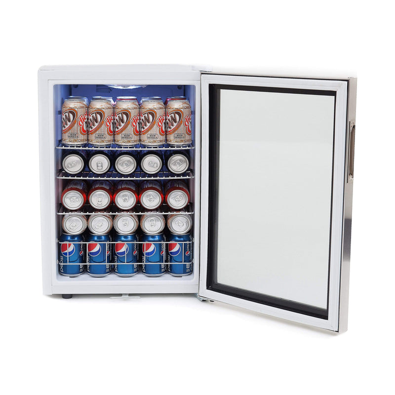 Whynter Whynter Beverage Refrigerator With Lock – Stainless Steel 90 Can Capacity BR-091WS BR-091WS